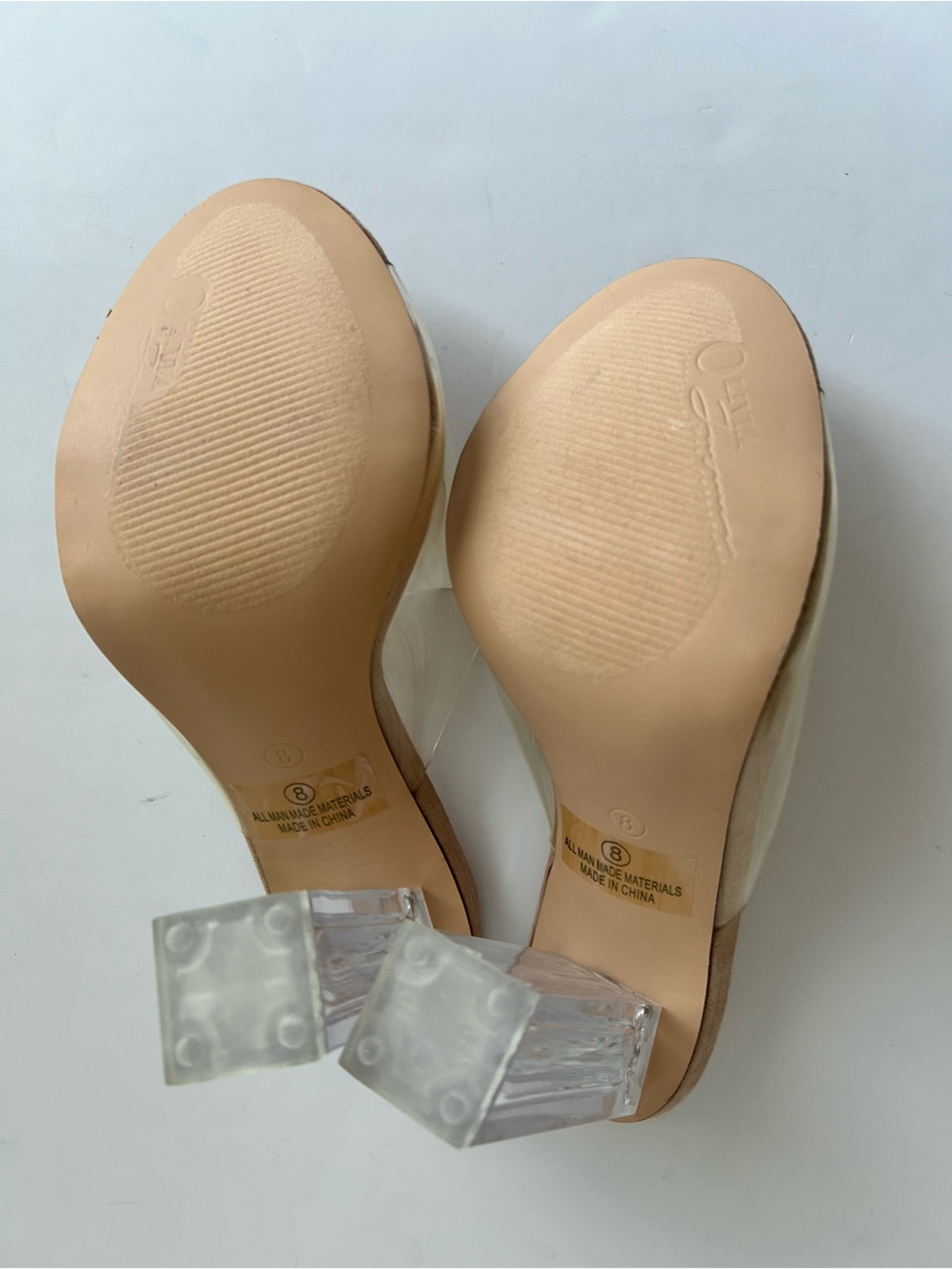 Olivia jaymes Clear Strap Nude Block Heel Mule - Picture 9 of 15
